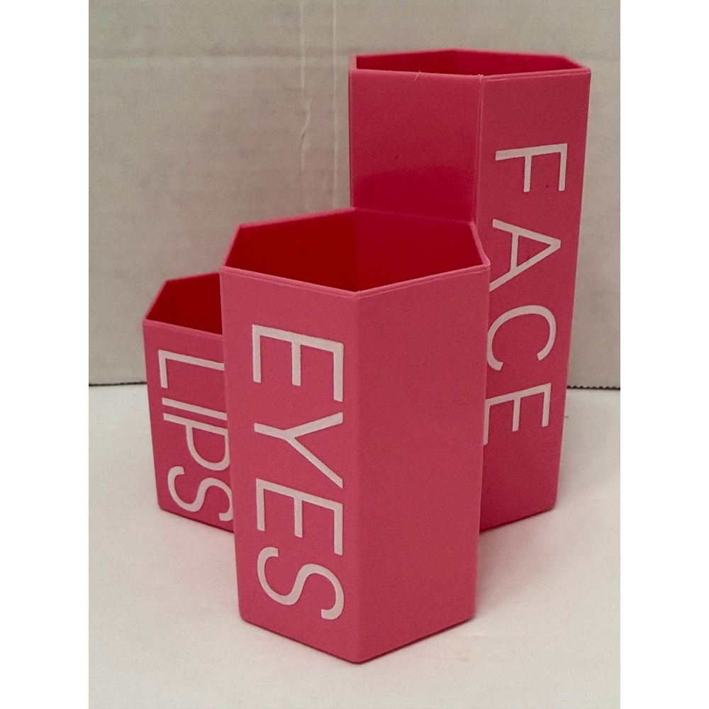 Makeup Brush Holder 3 Tier Cosmetics Storage Face Eyes Lips Organizer Hexagon